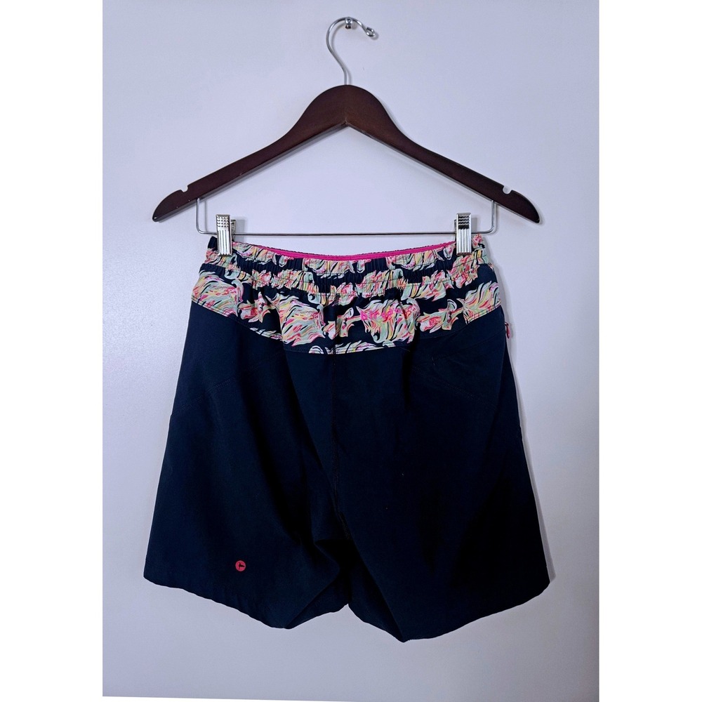 Birddogs Men's Gym Shorts S Navy Blue‎ Pink Paisley Lined Boomstick 7" Inseam - Picture 2 of 4